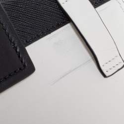 Prada Black/White Leather Cahier Belt Bag