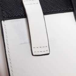 Prada Black/White Leather Cahier Belt Bag