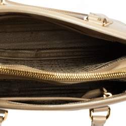 Pre Owned Prada Beige Saffiano Lux Leather Parabole Tote