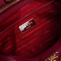 Prada Red Saffiano Lux Leather Large Gardener's Tote