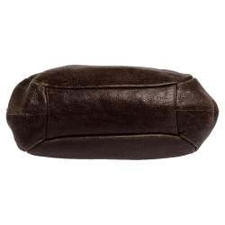 Pre Owned Prada Grey Vitello Daino Leather Hobo