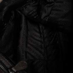 Pre Owned Prada Grey Vitello Daino Leather Hobo