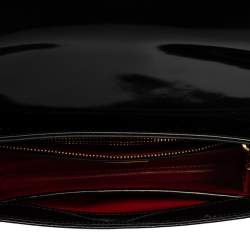 Prada Black Patent Leather Flap Clutch