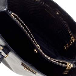 Pre Owned Prada Black Saffiano Lux Leather Small Galleria Tote