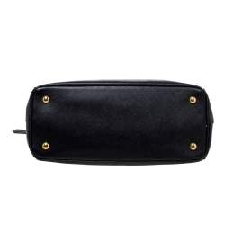 Pre Owned Prada Black Saffiano Lux Leather Small Galleria Tote
