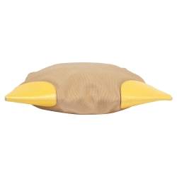 Pre Owned Prada Beige/Yellow Canvas and Leather Tote