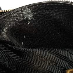 مملوكة مسبقًا Prada Black Vitello Daino Leather Hobo