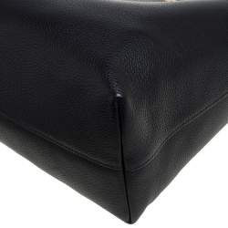 مملوكة مسبقًا Prada Black Vitello Phenix Leather Shopper Tote