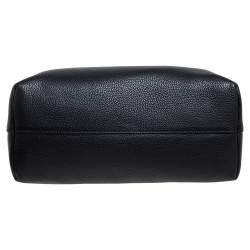 مملوكة مسبقًا Prada Black Vitello Phenix Leather Shopper Tote