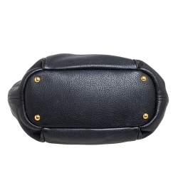 Pre Owned Prada Black Vitello Daino Leather Satchel