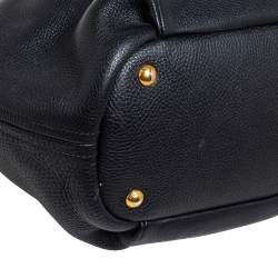 Pre Owned Prada Black Vitello Daino Leather Satchel