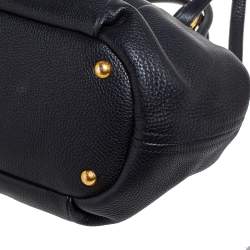 Pre Owned Prada Black Vitello Daino Leather Satchel