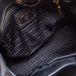 Pre Owned Prada Black Vitello Daino Leather Satchel