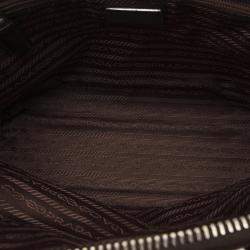 Pre Owned Prada Dark Brown Velvet Satchel