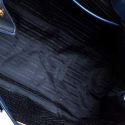 Pre Owned Prada Blue Saffiano Lux Leather Large Tote