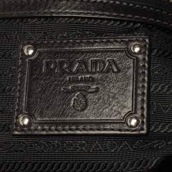 Pre Owned حقيبة برادا موردور جلد مكشكشة سوداء