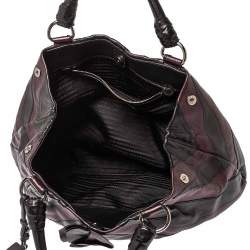 Pre Owned حقيبة برادا موردور جلد مكشكشة سوداء