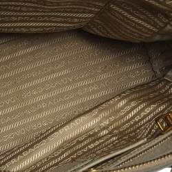 Pre Owned حقيبة برادا يد علوية سحاب مزدوج جلد داينو فيتلو زرقاء