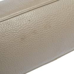 Pre Owned حقيبة برادا يد علوية سحاب مزدوج جلد داينو فيتلو زرقاء