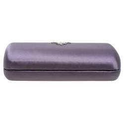 Pre Owned Prada Purple Satin Box Clutch