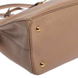 Pre Owned Prada Pink Saffiano Lux Leather Medium Galleria Tote