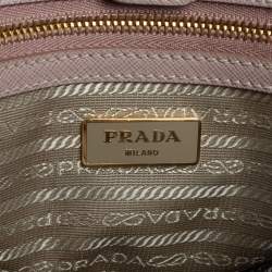 Pre Owned Prada Pink Saffiano Lux Leather Medium Galleria Tote