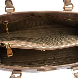 Pre Owned Prada Pink Saffiano Lux Leather Medium Galleria Tote
