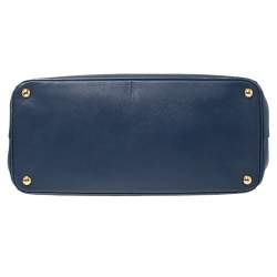 مملوكة مسبقًا Prada Blue Saffiano Lux Leather Open Tote