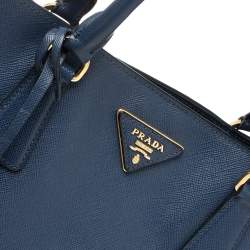 مملوكة مسبقًا Prada Blue Saffiano Lux Leather Open Tote