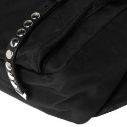 Pre Owned Prada Black Nylon and Leather New Vela Belt Bag