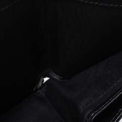 Prada Black Saffiano Leather and Crocodile Bifold Wallet