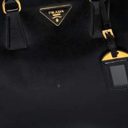 Pre Owned Prada Black Patent Leather Open Satchel