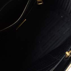 Pre Owned Prada Black Patent Leather Open Satchel