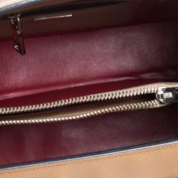 مملوكة مسبقًا Prada Caramel Brown Saffiano Lux Leather Twin Tote