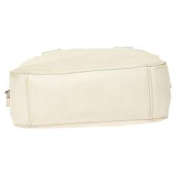Pre Owned Prada White Vitello Daino Leather Balletto Bag