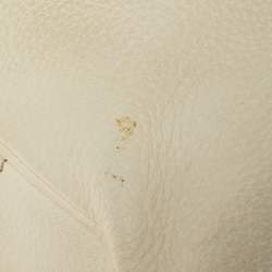 Pre Owned Prada White Vitello Daino Leather Balletto Bag