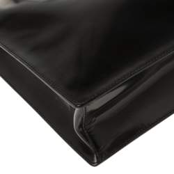 Pre Owned Prada Black Leather Vintage Flap Tote