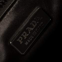 Pre Owned Prada Black Leather Vintage Flap Tote