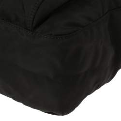 Pre Owned Prada Black Nylon Pocket Flap Messenger Bag
