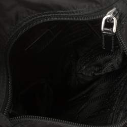 Pre Owned Prada Black Nylon Pocket Flap Messenger Bag