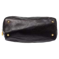 Pre Owned Prada Black/Beige Ombre Leather Dome Satchel