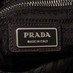Pre Owned Prada Black/Beige Ombre Leather Dome Satchel