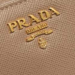 Pre Owned Prada Saffiano Lux Leather Wallet French Flap Wallet