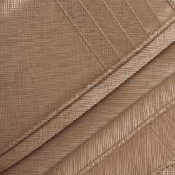 Pre Owned Prada Saffiano Lux Leather Wallet French Flap Wallet