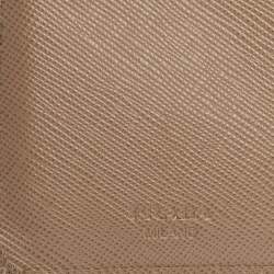 Pre Owned Prada Saffiano Lux Leather Wallet French Flap Wallet
