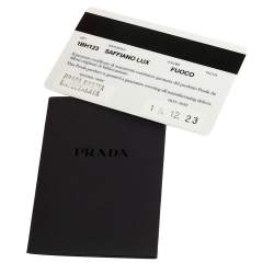 Pre Owned Prada Red Saffiano Lux Leather Odette Top Handle Bag