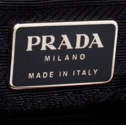 Pre Owned حقيبة برادا ساتشيل سحاب علوي جلد لامع أحمر