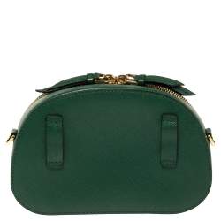 Pre Owned Prada Green Saffiano Lux Leather Odette Belt Bag