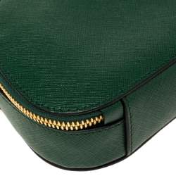 Pre Owned Prada Green Saffiano Lux Leather Odette Belt Bag