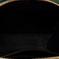 Pre Owned Prada Green Saffiano Lux Leather Odette Belt Bag